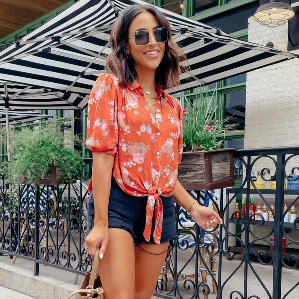 Tie Front free people blouse